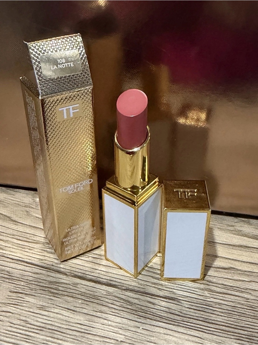 TOM FORD SOLEIL Ultra-Shine Lip Color 108 LA NOTTE .11 oz / 3.3 g New in Box
